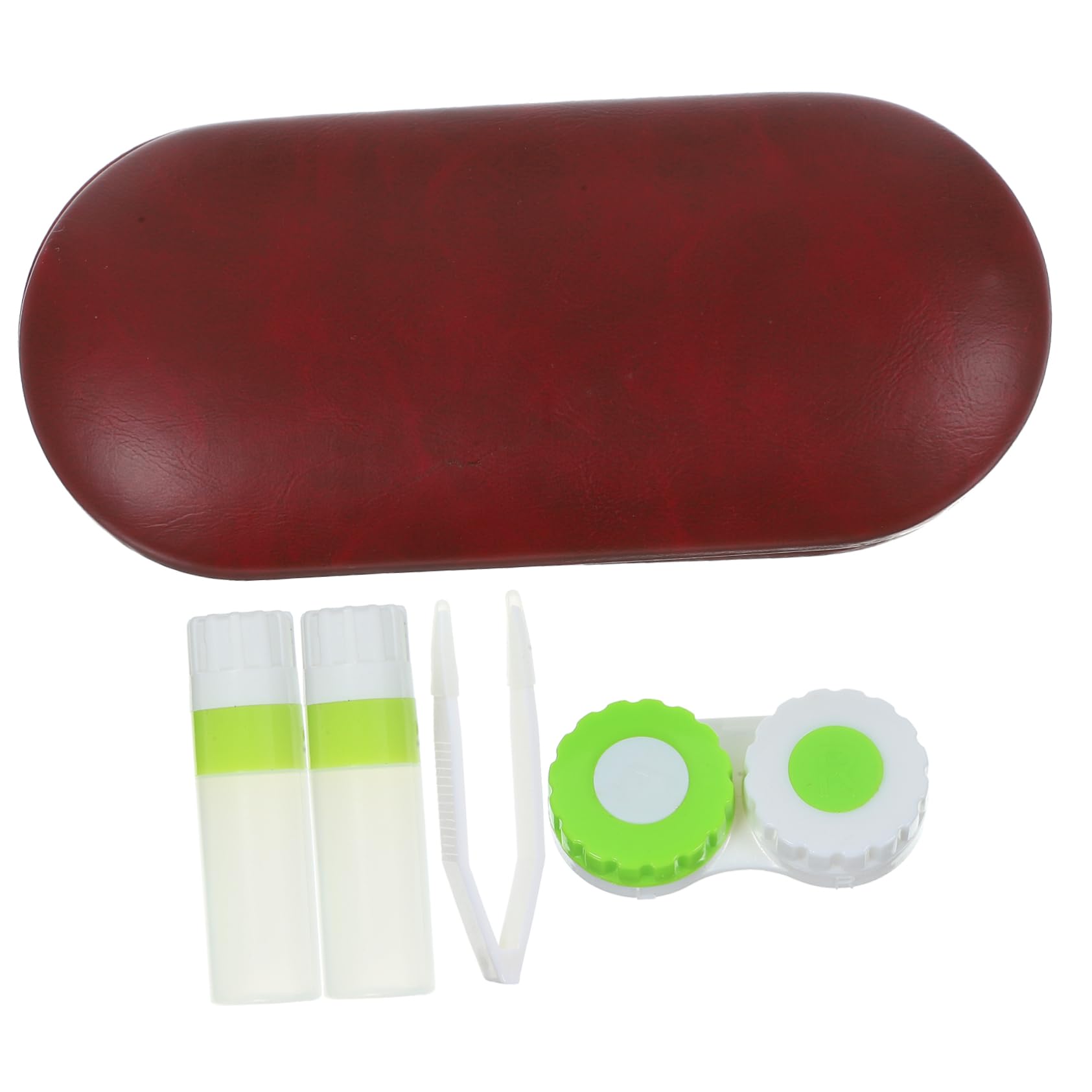 BESTYASH 4 Sätze Brillenetui Brillenbehälter Objektive Brillentrage-Organizer Gläser Fall Aufbewahrungsbox für Brillen Hartschalenetui für Sonnenbrillen Etui für Brillen Pu rot