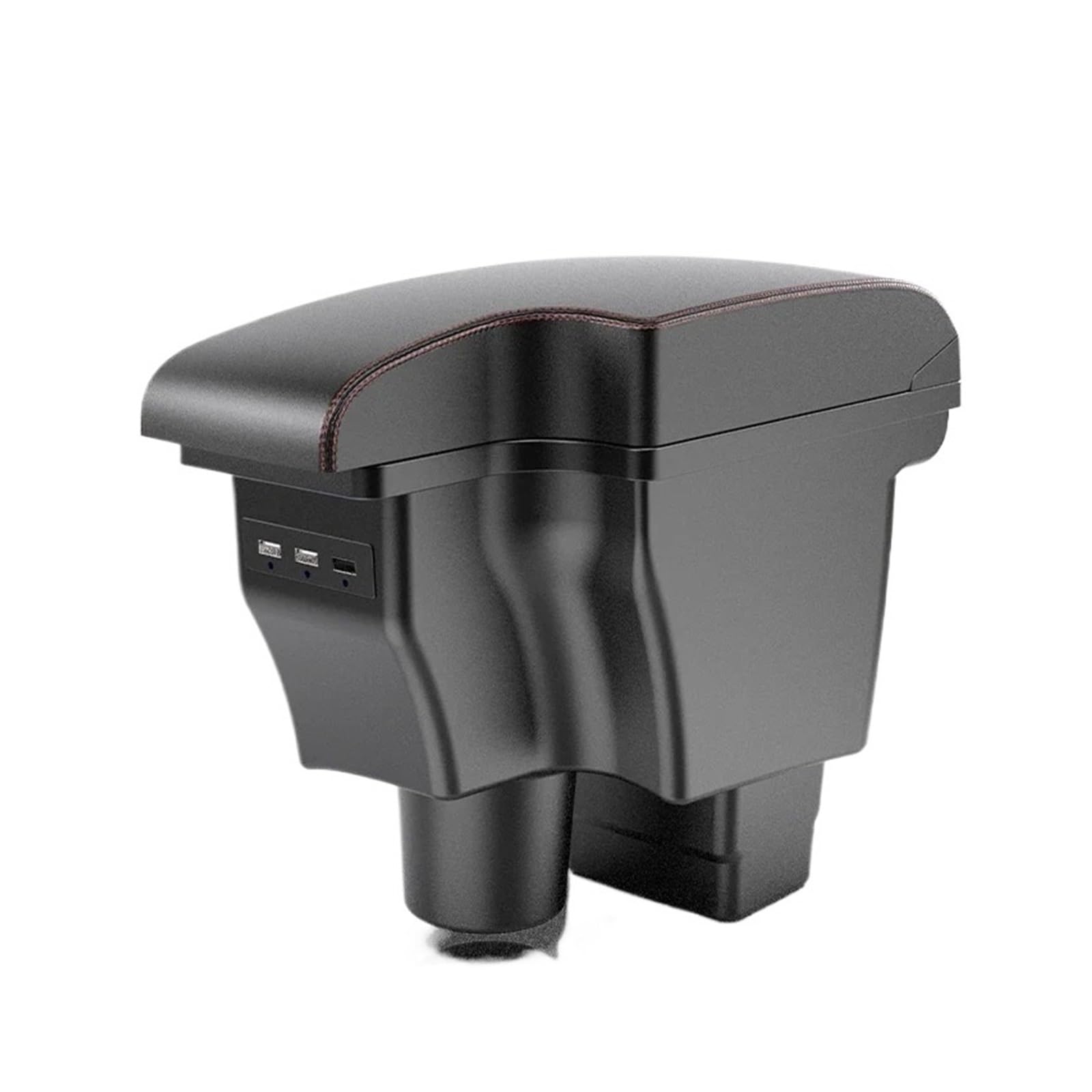 UMDJJU For Mazda 2/CX-3 Armrest Modification Car Interior Center Console New Storage Box Auto Accessories Car Centre Console Armrest Box(A1 Black red Corium)