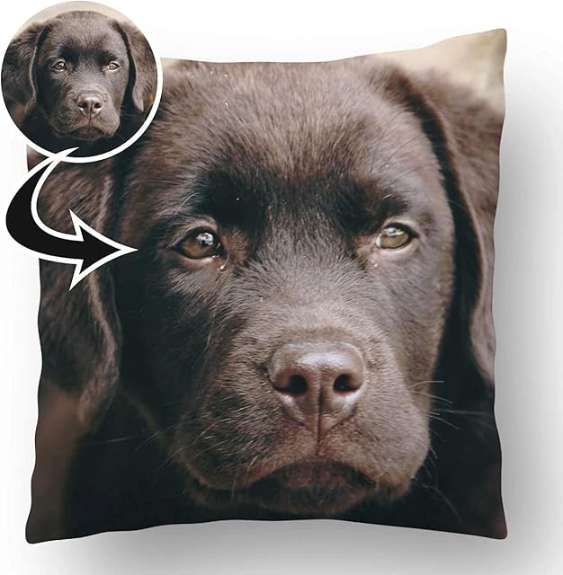 Canvas Art Rocks Personalised 18" x 18" Photo Upload Faux Suede Cushion Pillow