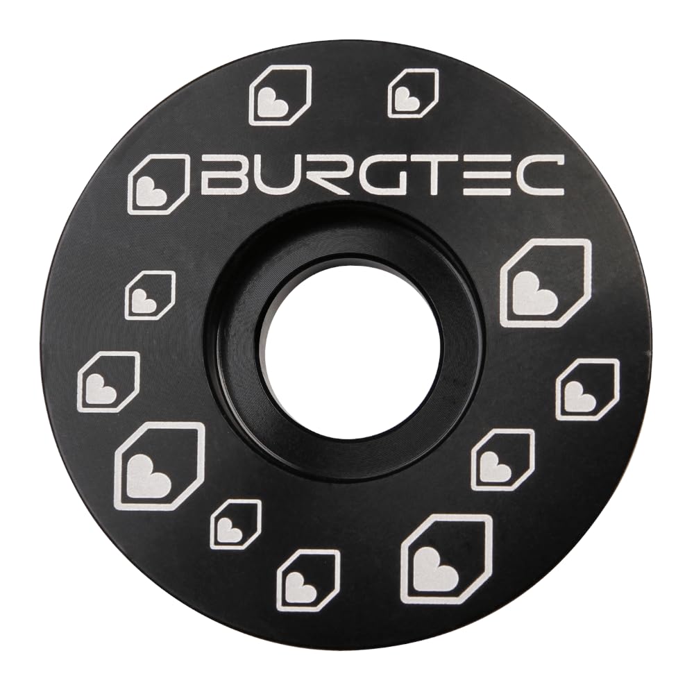 Burgtec Top Cap - Black/Mountain Bike MTB Part Match Component Lightweight Alloy Accessories Cycling Biking Cycle Trail Ride Style Race Downhill Freeride Dirt Jump Screw Spacer Headset Stem Bolt Kit — image 1