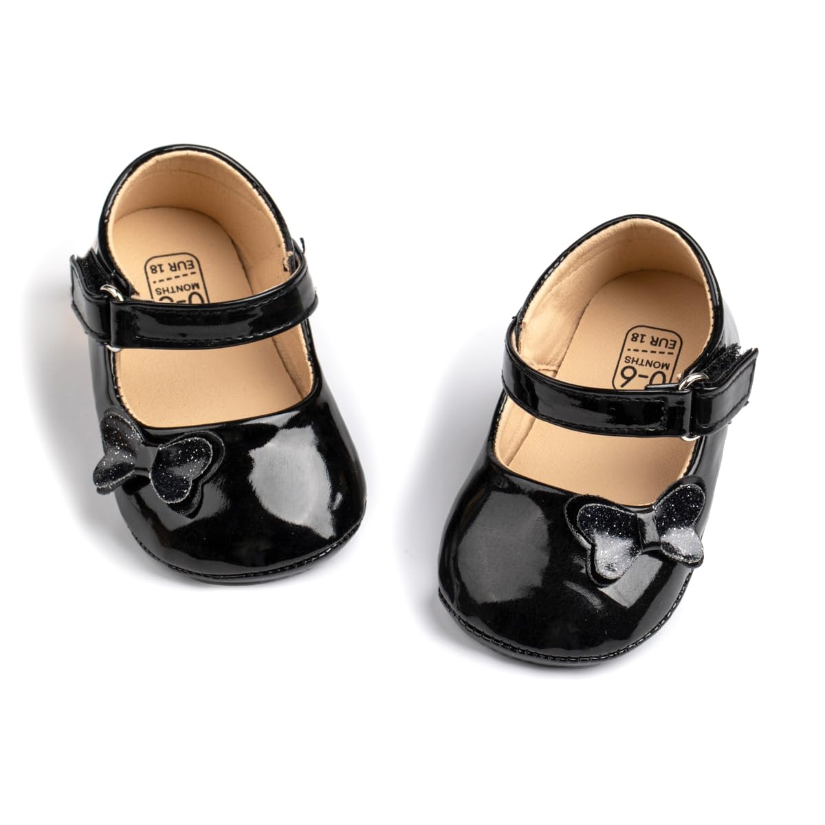 CENCIRILY Baby Girl Mary Jane Shoes Anti-Slip First Walking Bowknot Soft Sole Princess Wedding Dress Flats for 0-18 Month — view 11