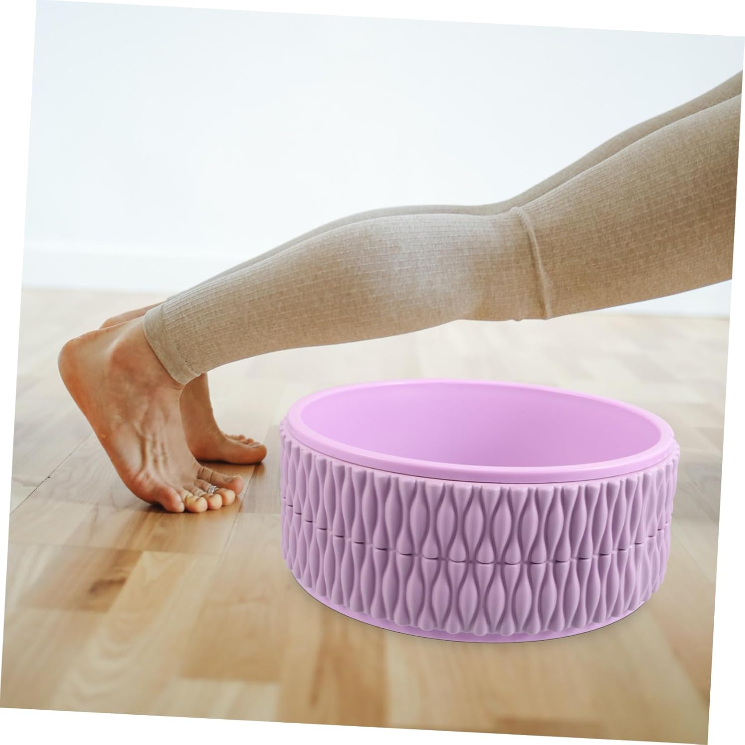 YARNOW Yoga Wheel for Flexibility and Strength Training Multi-Functional EVA Back Roller for Pain Relief and Deep Tissue Massage for Fitness Levels and Yoga Practitioners