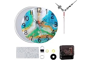 Hassle-Free Resin Clock-Making Kit with Arabic Numerals and Clock Mechanism