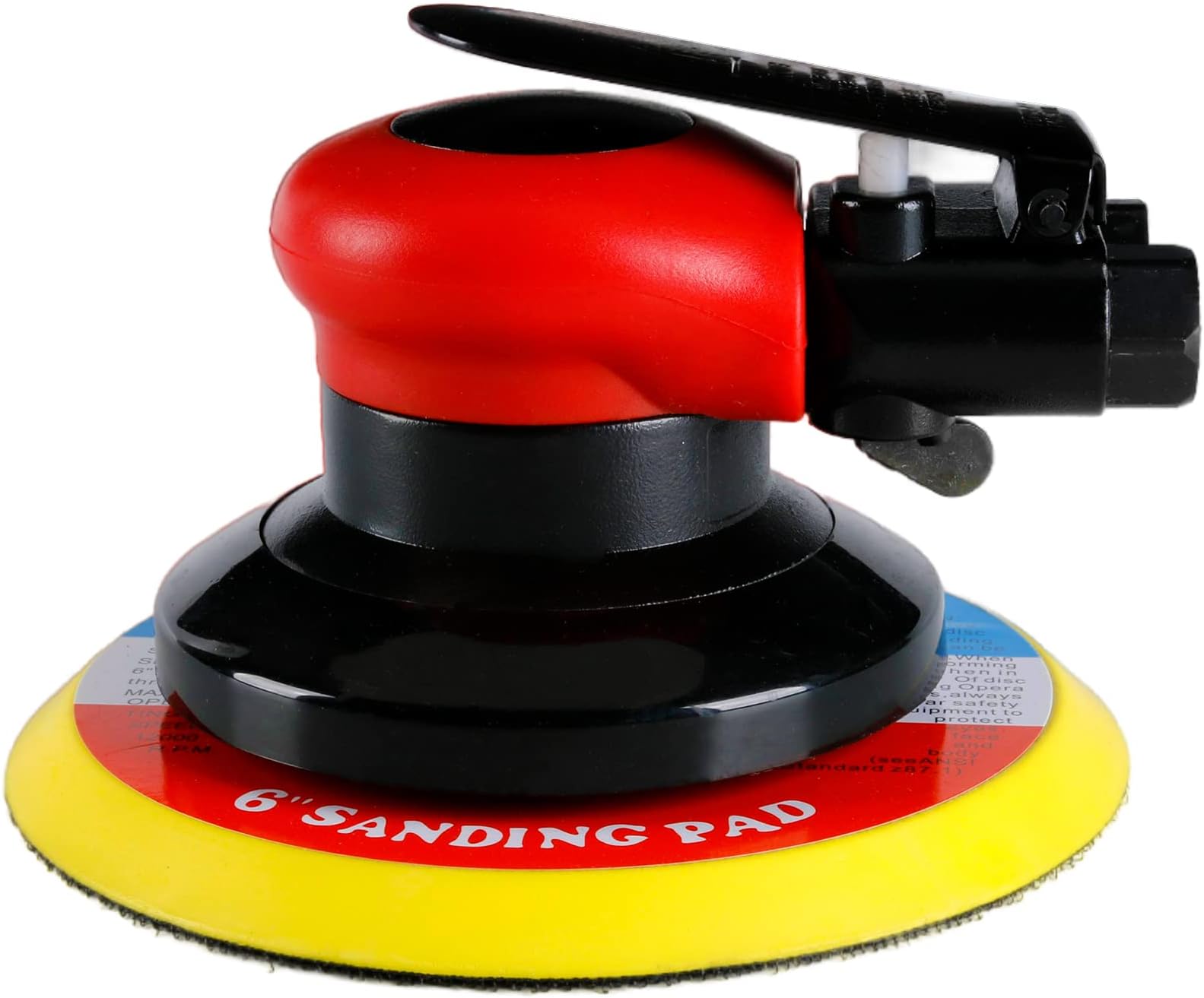 BPJOWVIL 6inch Pneumatic Random Orbit Palm Sander, Professional Air Powered Sander, Composite Design, Low Vibration