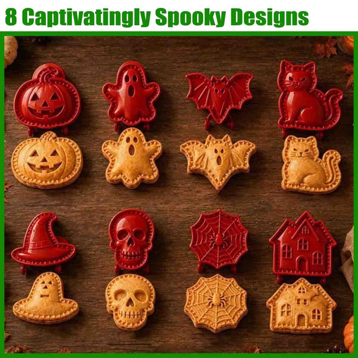 Set mit Halloween-Mini-Taschenpasteten-Formen (8 Stück)