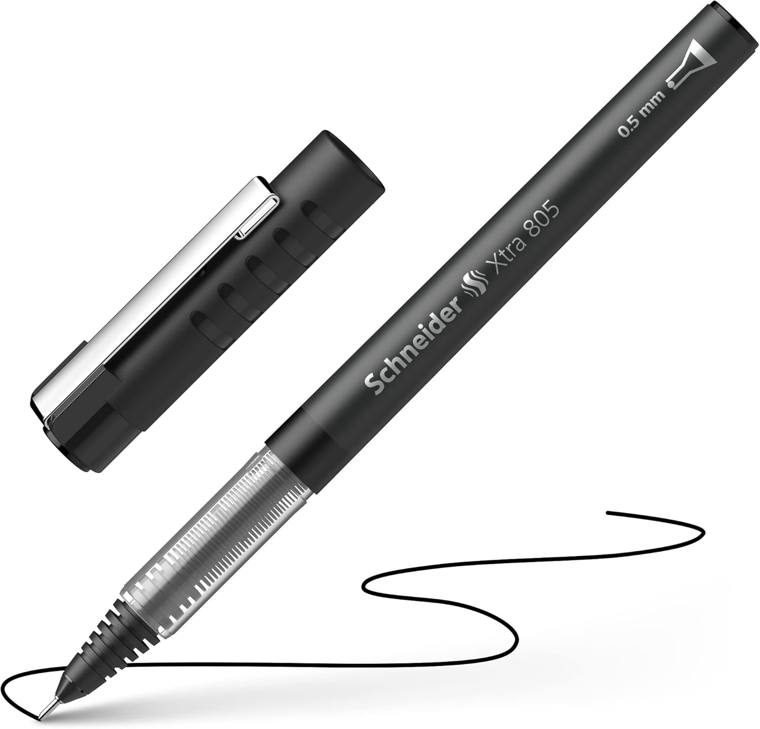 Schneider Xtra 805 0.5mm Rollerball Pen - Black (Pack of 10)