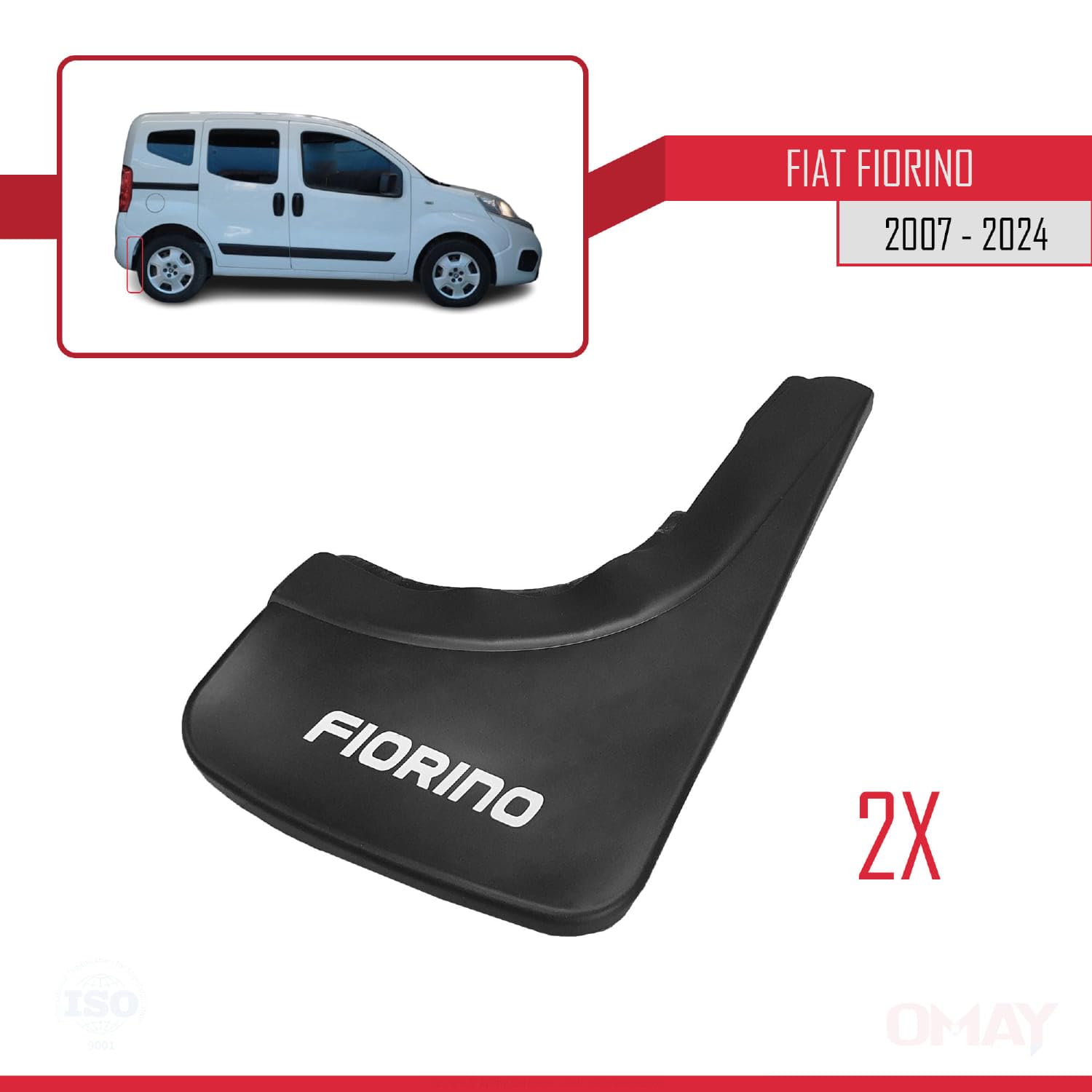 RE&AR Tuning Osłona przeciwbryzgowa do Fiata Fiorino przód + tył 4-częściowy zestaw