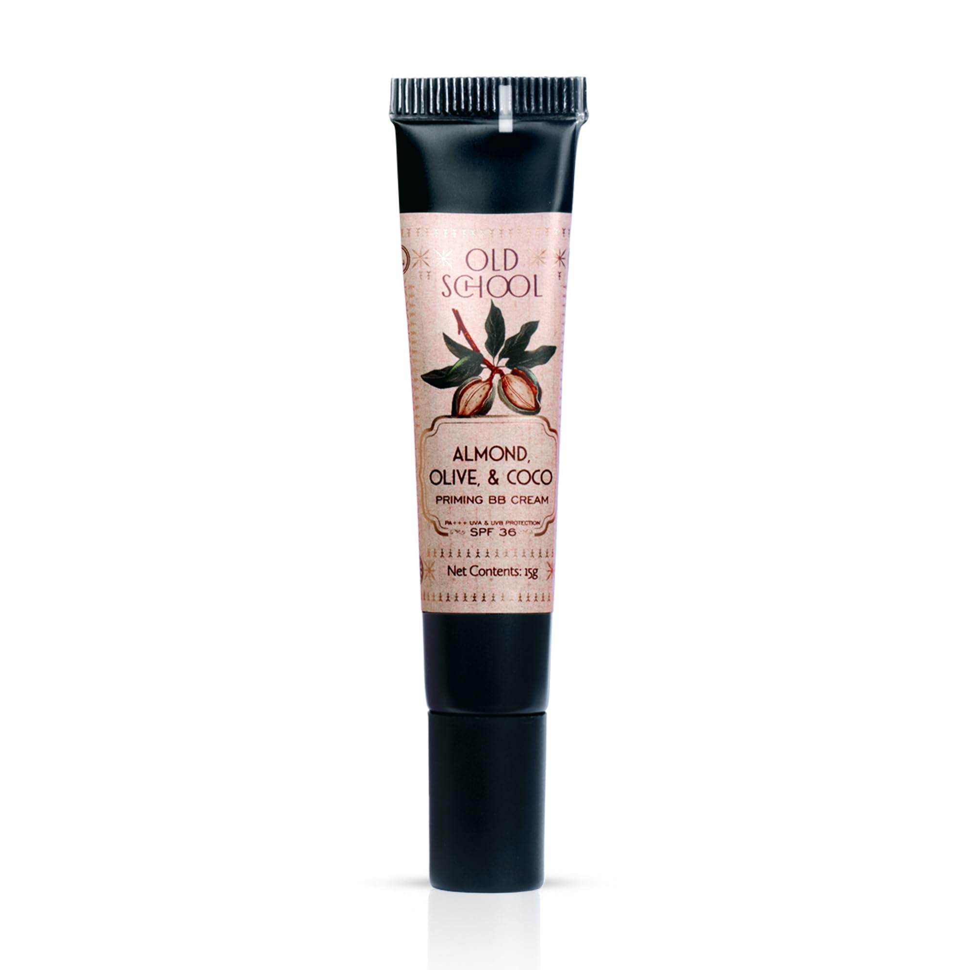 Old School Rituals Almond, Olive & Coco Priming BB Cream | Lightweight, Hydrating & Soothing BB Cream for Face with SPF | Nourishing, Non-Comedogenic Daily Base for Glowing Skin & No-Makeup Look | Natural Finish for Indian Skin Tones – 15g