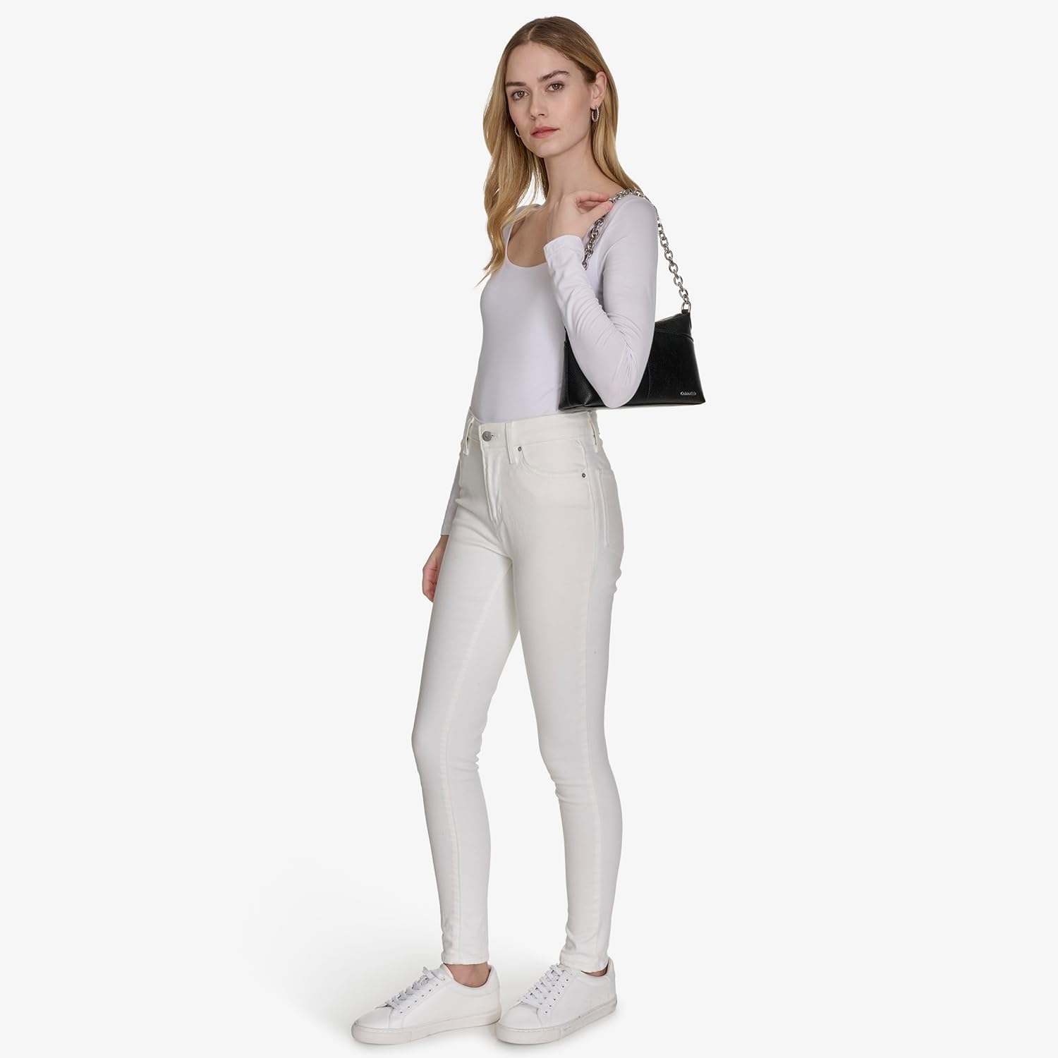 Calvin Klein womens Zoe Top Zip Chain Crossbody - Image 9