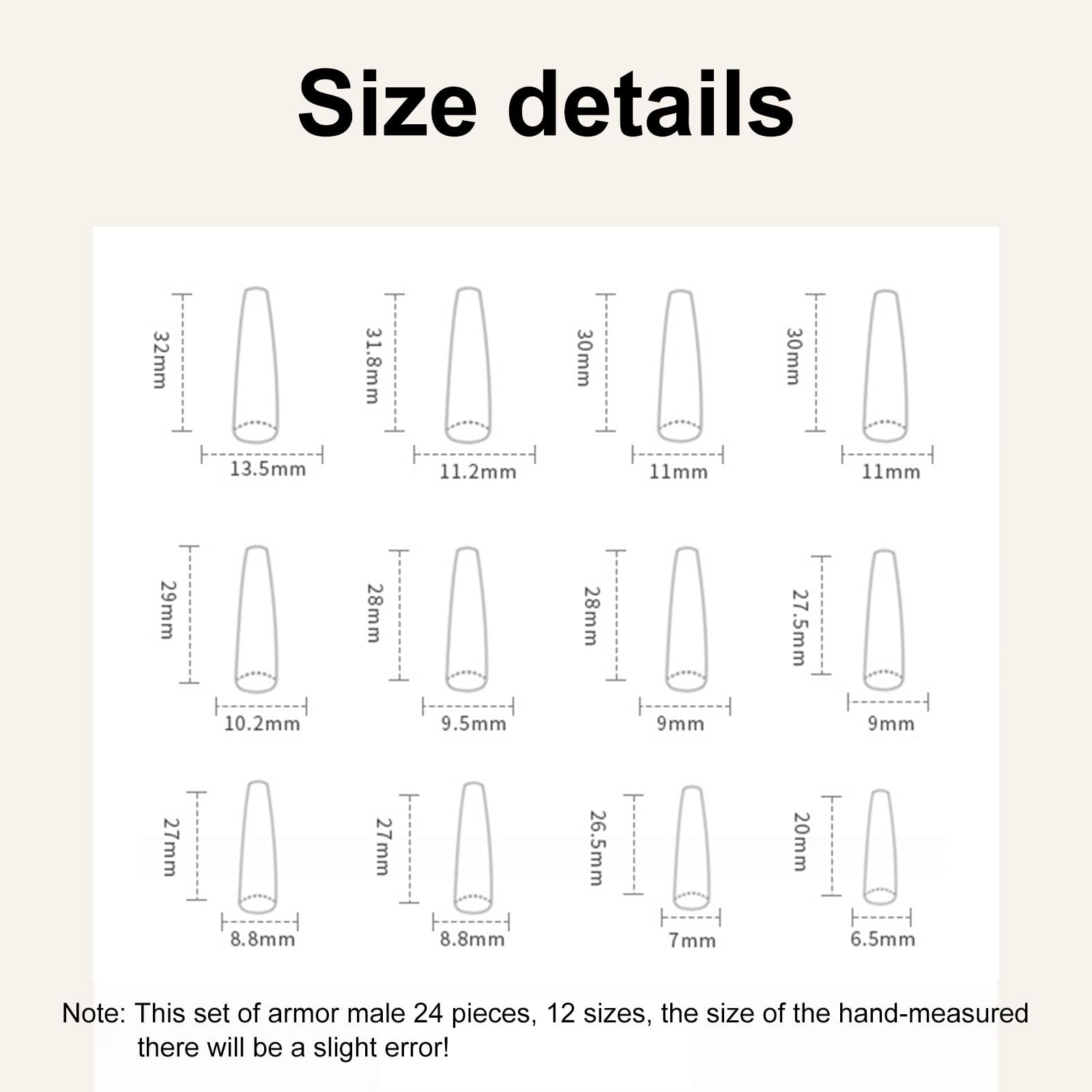 French Almond Fake Nails,Cute Acrylic Nails,Fake Nails with Pentagram,Nude Ladies Artificial Nails 24 pcs: Black and White Collocation