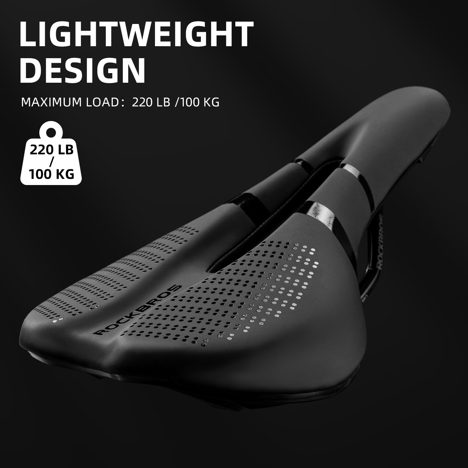 ROCKBROS Coussin de selle de vélo confortable et imperméable au design ergonomique pour vélo de ville VTT de course