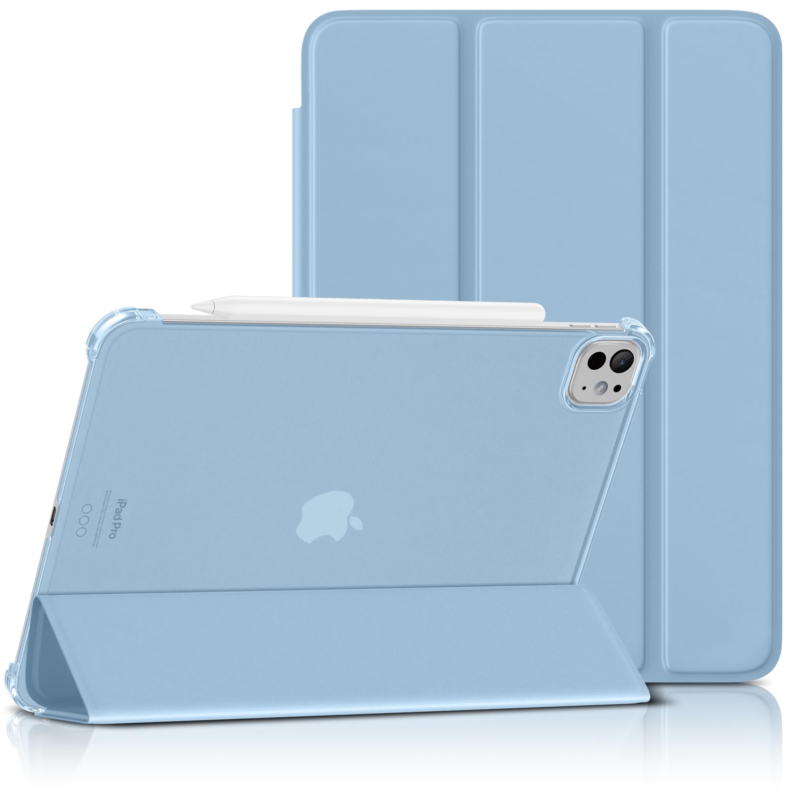 Wenlaty IPad Pro 11 Inch Case 2024 M4 - Slim Trifold Stand Protective Case With Pencil Support