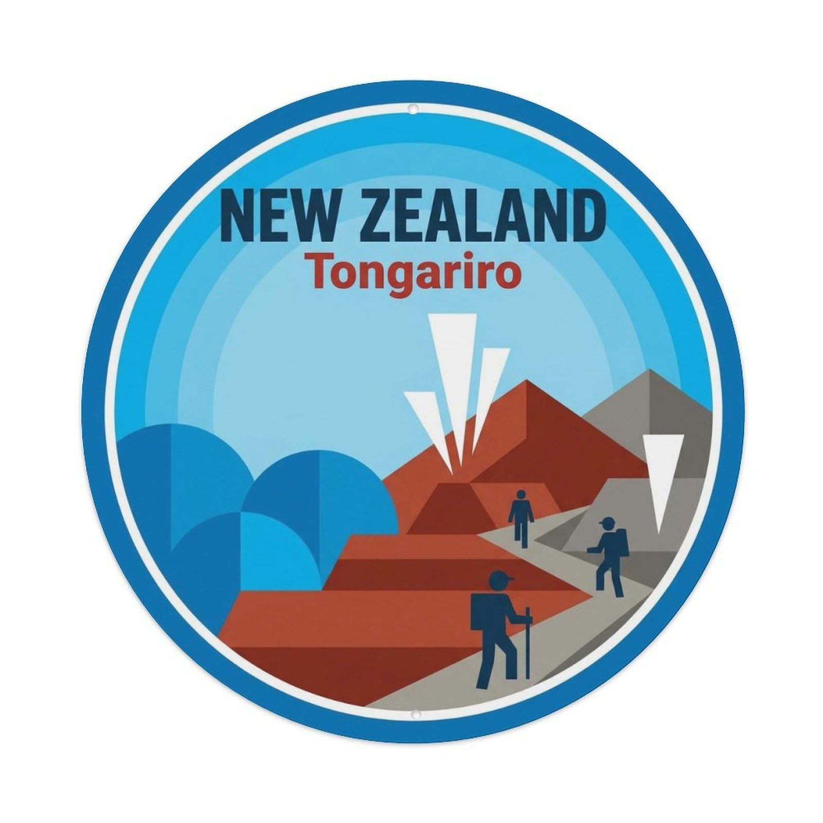Vintage Travel New Zealand Nature Vintage Metal Tin Sign Plaque Wall Decor for Cafe, Club Bar, Office, Garden Metal Poster 8x8Inch