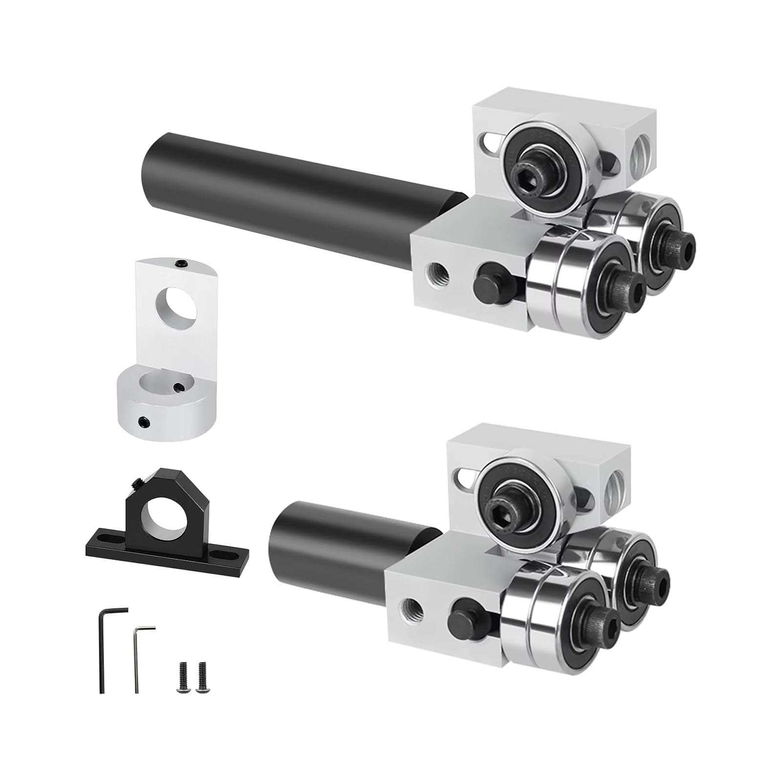 ERRORY Roller Bearing Bandsaw Guide Assembly Metal Replacement Set Adjustable Hardware for Shop Maintenance Tracking Service Work Bandsaw Guide Assembly Replacement Roller Bearing Metal Hardware Set