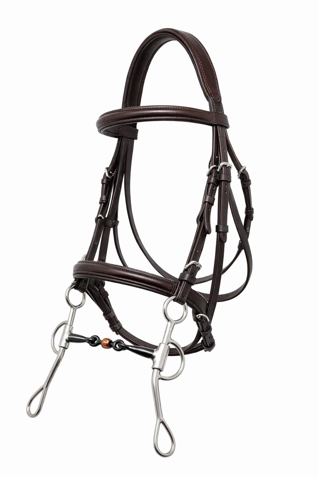 Horse Western 35313v - Morso a Bocca di Ferro per Cani con Rullo in Rame, Stainless Steel/Copper, 5" Mouth