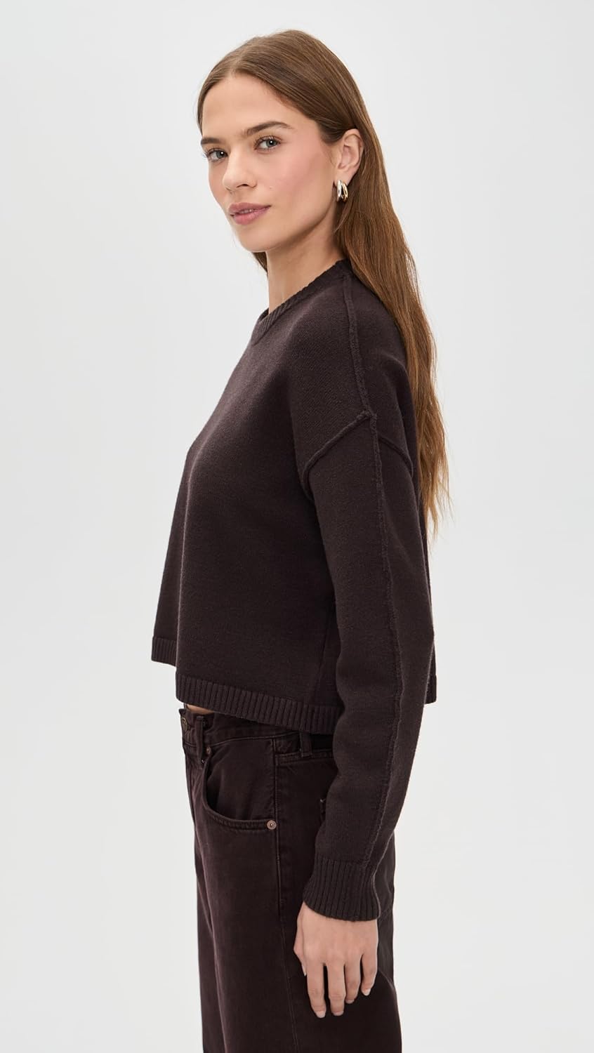 Good American Women's Cozy Knit Crew Neck Sweatshirt - Image 4