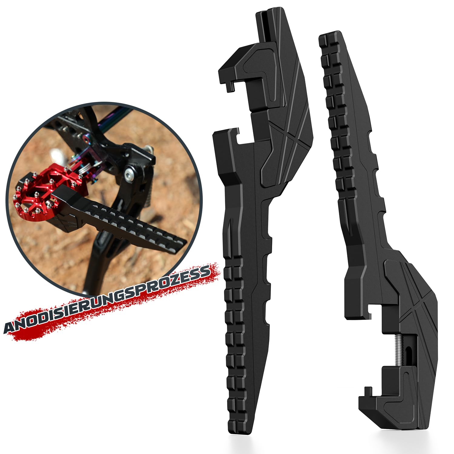 Fußraste Motorrad Vorne Sozius Fußrasten Motorrad Beifahrerfußrasten Fußstützen Universal für EXC XC FE WR CRF RMZ Surron Light Bee X/S Talaria XXX X3 MX3 MX4 MX5 TL4000 TL5500 Dirt Pit Bike