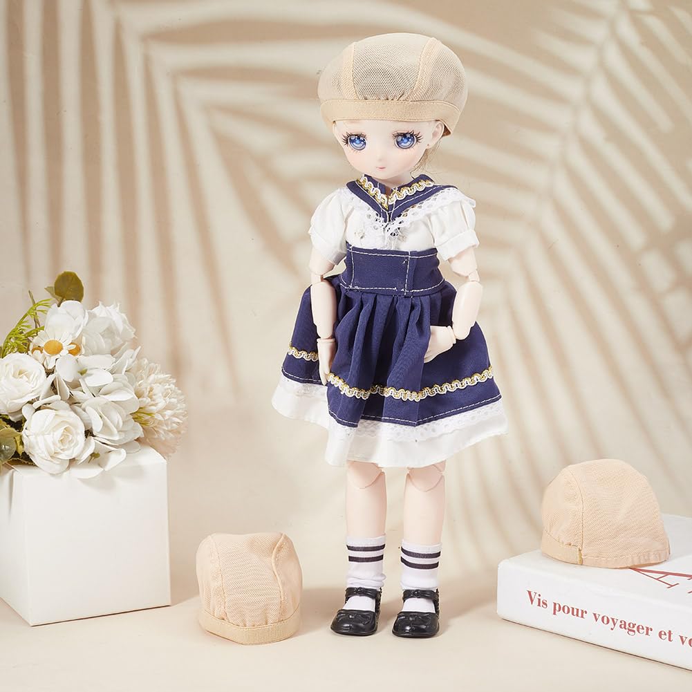 GOMAKERER 4 Pcs Doll Wig Net Caps - Image 4