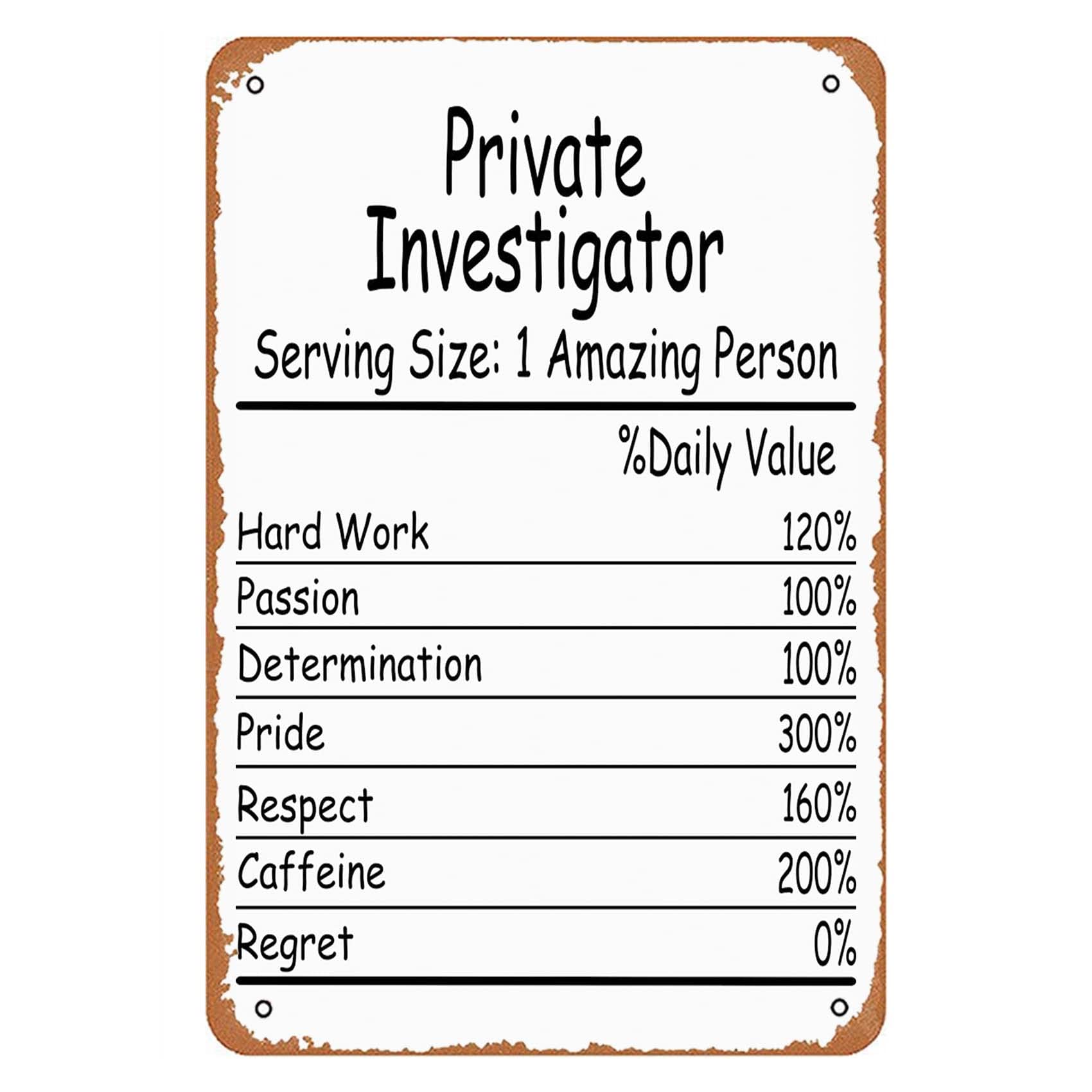 Kwqdozf As Pic Private Investigator Amazing Person Daily Value Sign Wall Decor Art Poster