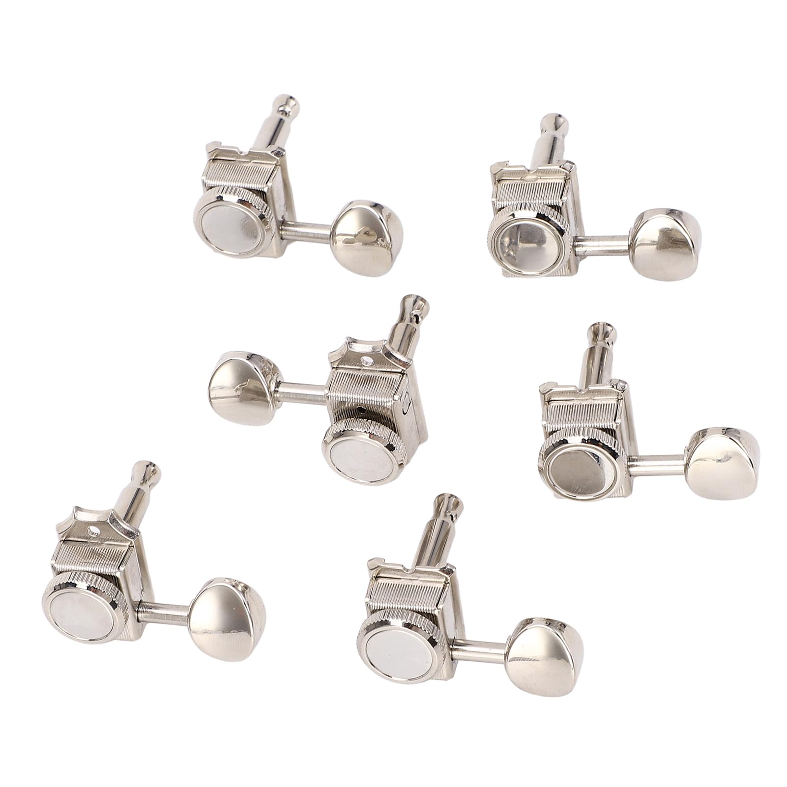 AMONIDA 6 Afinadores de Bloqueo de Guitarra, Clavijeros de Guitarra Eléctrica Vintage con Eje Estable Mejorado y Superficie Galvanizada, para Acústica Zurda