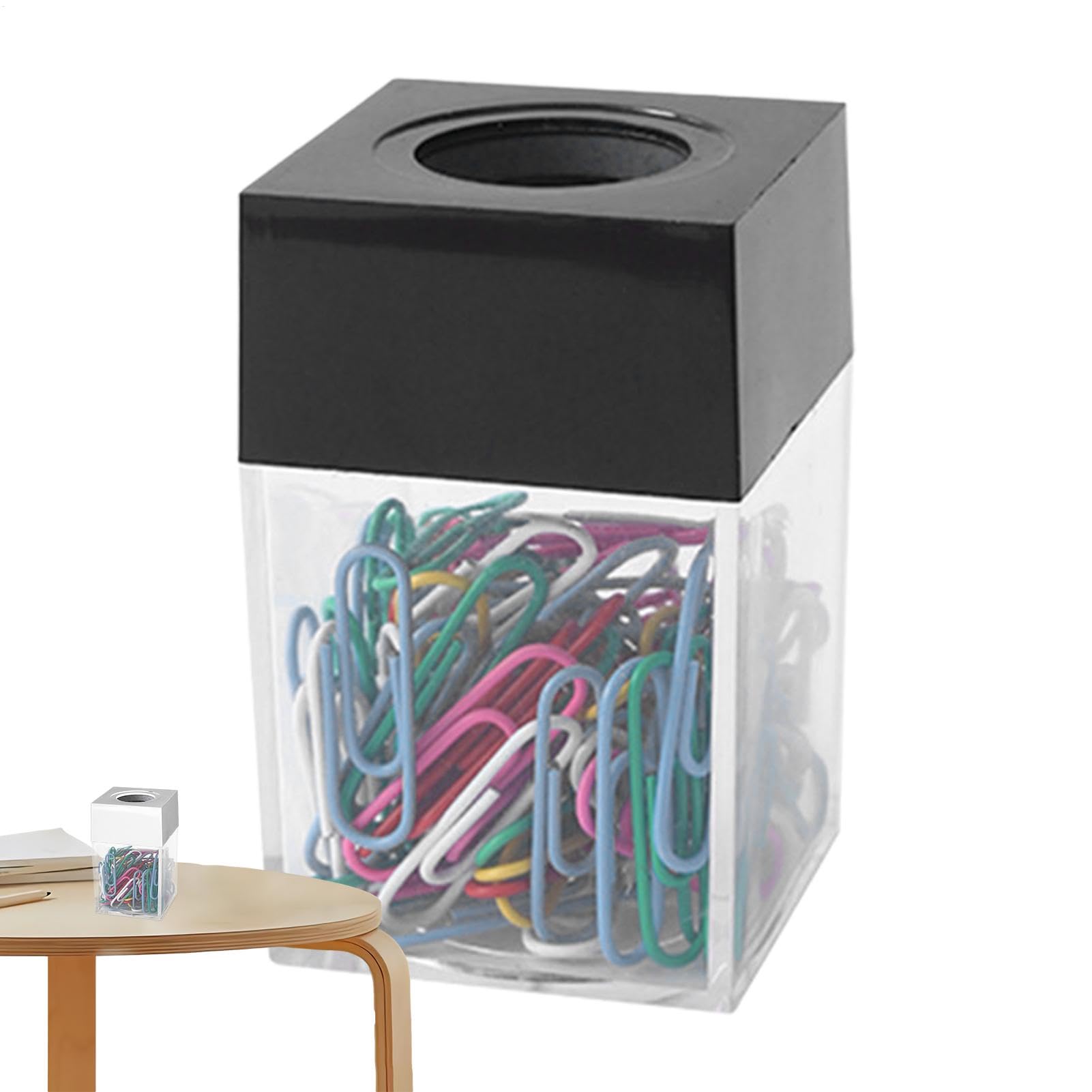 Porta Clip Magnetico Portatile | Dispenser Organizer Magnetico per Graffette Per Scrivania Ufficio Casa Scuola Posto Di Lavoro Forniture Contenitore Cassetto