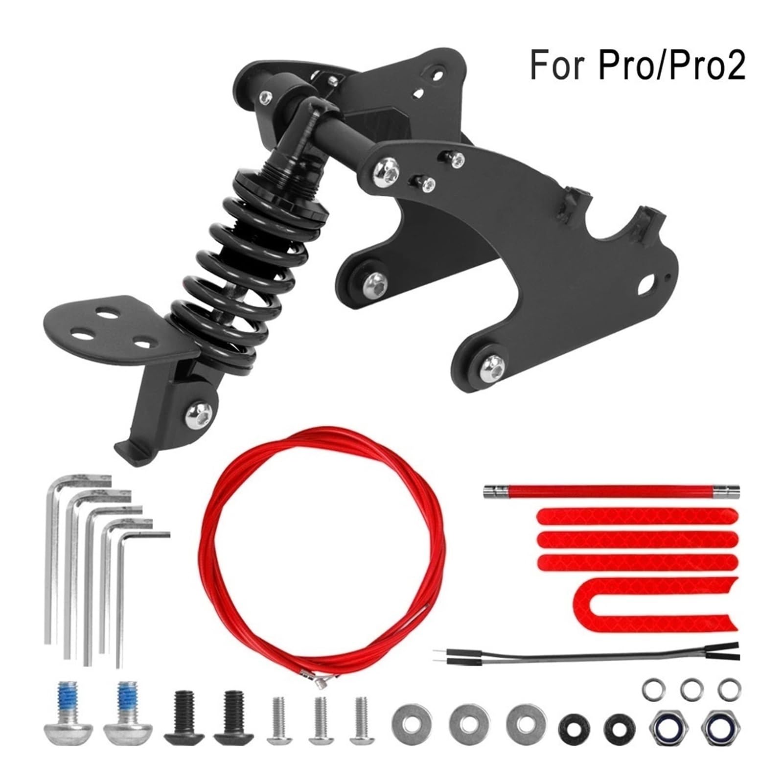 Kit noir de suspension arrière d'absorption des chocs à ressort réglable, compatible avec les accessoires de pièces d'amortisseur arrière de scooter Xiaomi M365 1S Pro Pro2(For Pro Pro2 Scooter)