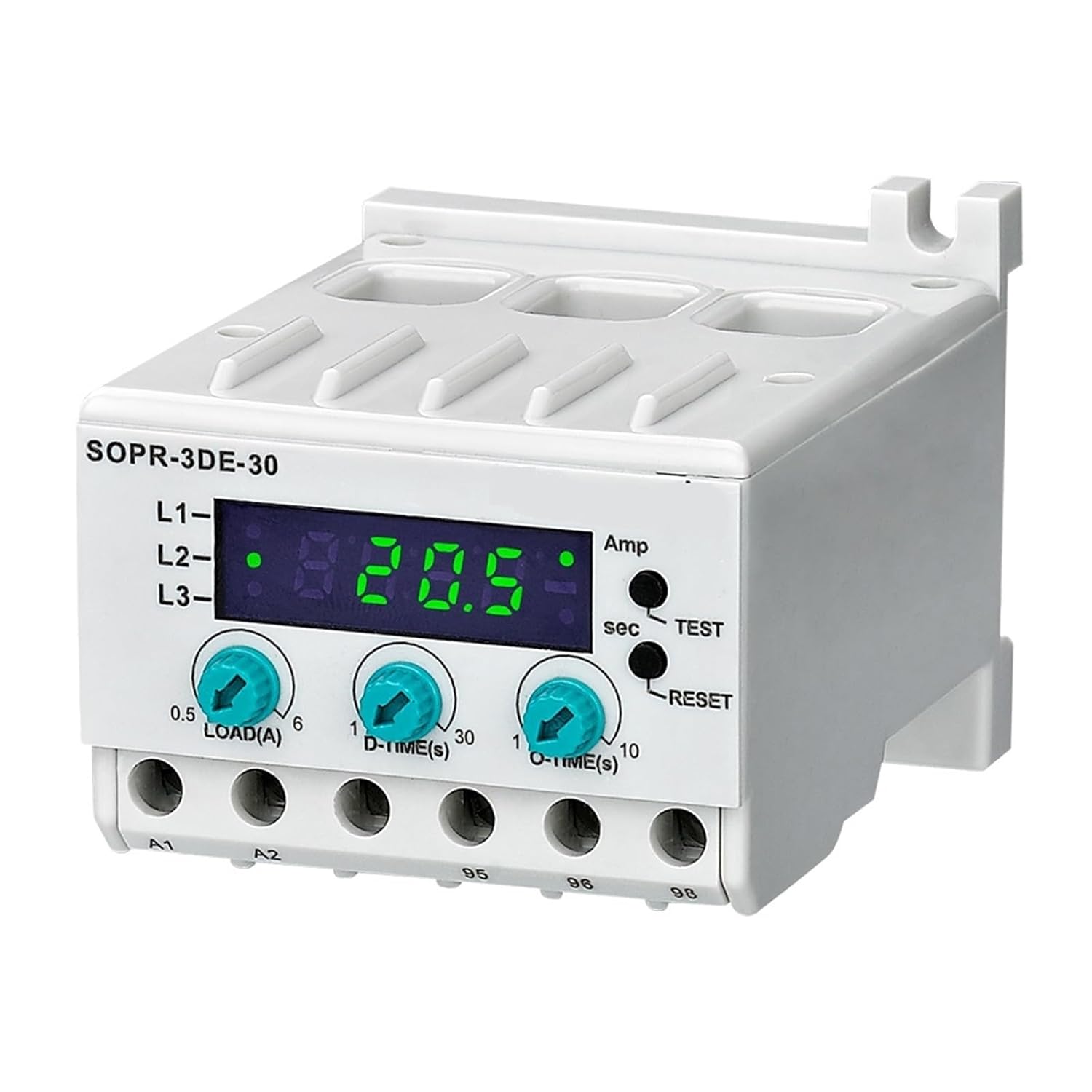 SOPR-3DE Digital Overload Relay Motor Protector Thermal Overload Relay 1Pcs(Un 90-260VAC,10-120A)