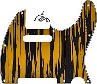 Vista 10 de KAISH Carcasa de 8 agujeros para guitarra Tele, placa antiarañazos TL, mate negro, 1 capa, para Telecaster de EE. UU./México