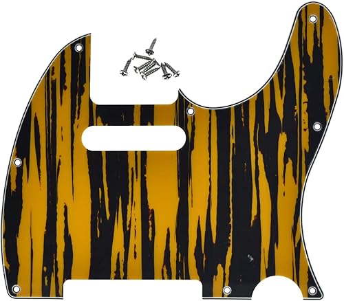 Miniatura 27 de KAISH 8 agujeros Tele Guitarra Golpeador TL Pick Guard Scratch Plate para Estados Unidos/México Telecaster/Tele Negro 1 Capa