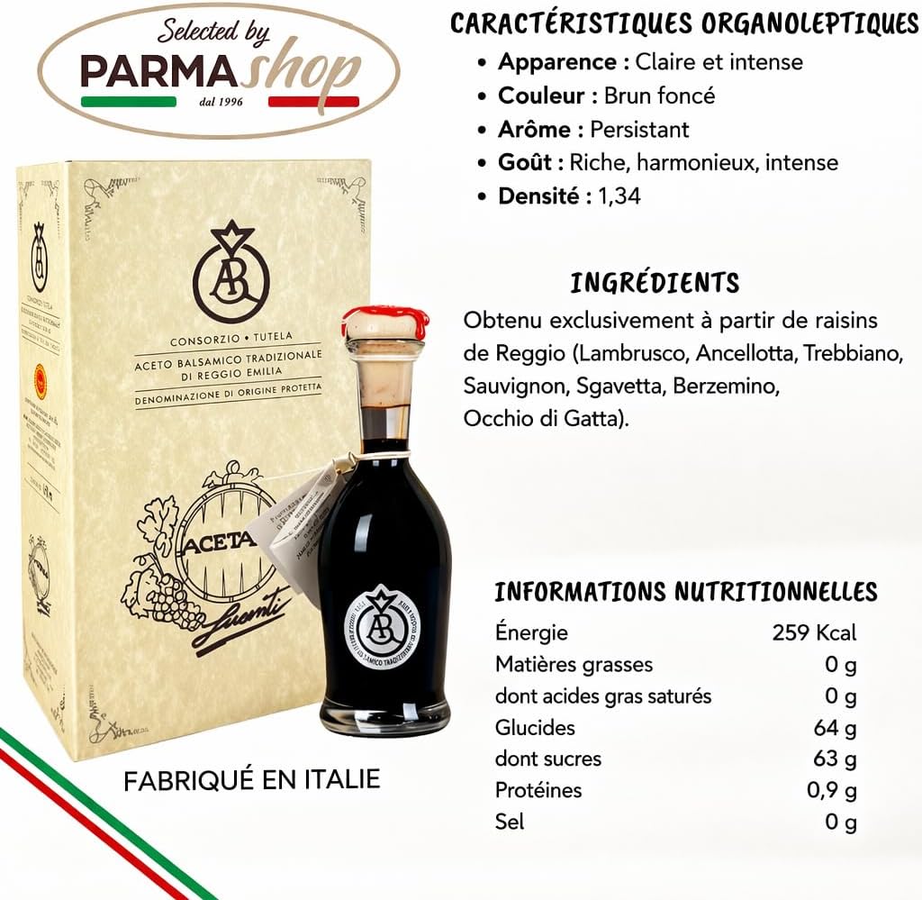 Traditional Balsamic Vinegar of Reggio Emilia - Argento (Silver Label) - More Than 20 Years - Selected by PARMAshop
