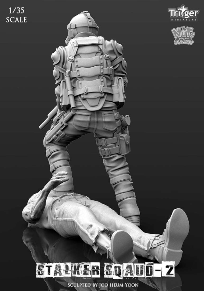 Nutplanet T35019 1/35 Stalker Squad 2 Support Shooting Buddy Kit de construcción de resina sin pintar