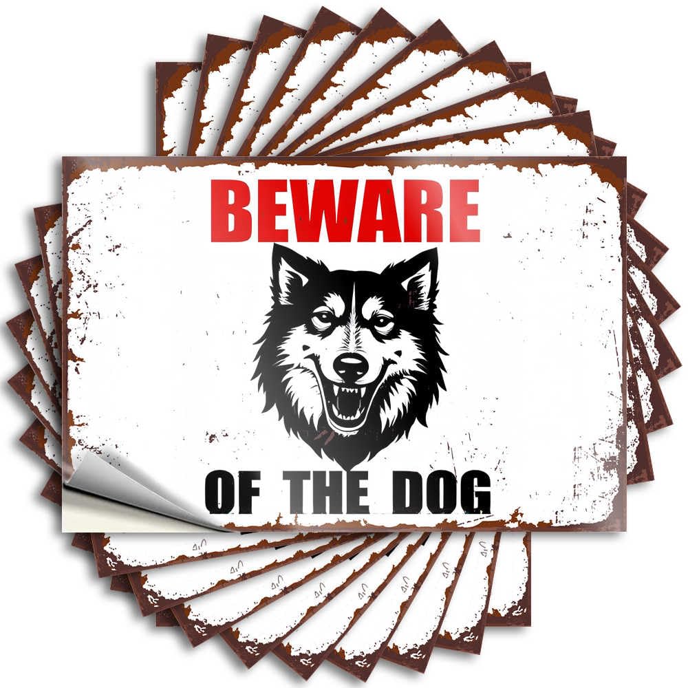 Fzfn Colour Decal Bumper Square Warning: Beware Of The Dog For Colorful - Home Gifts Easy Peel Removable(12X18cm)