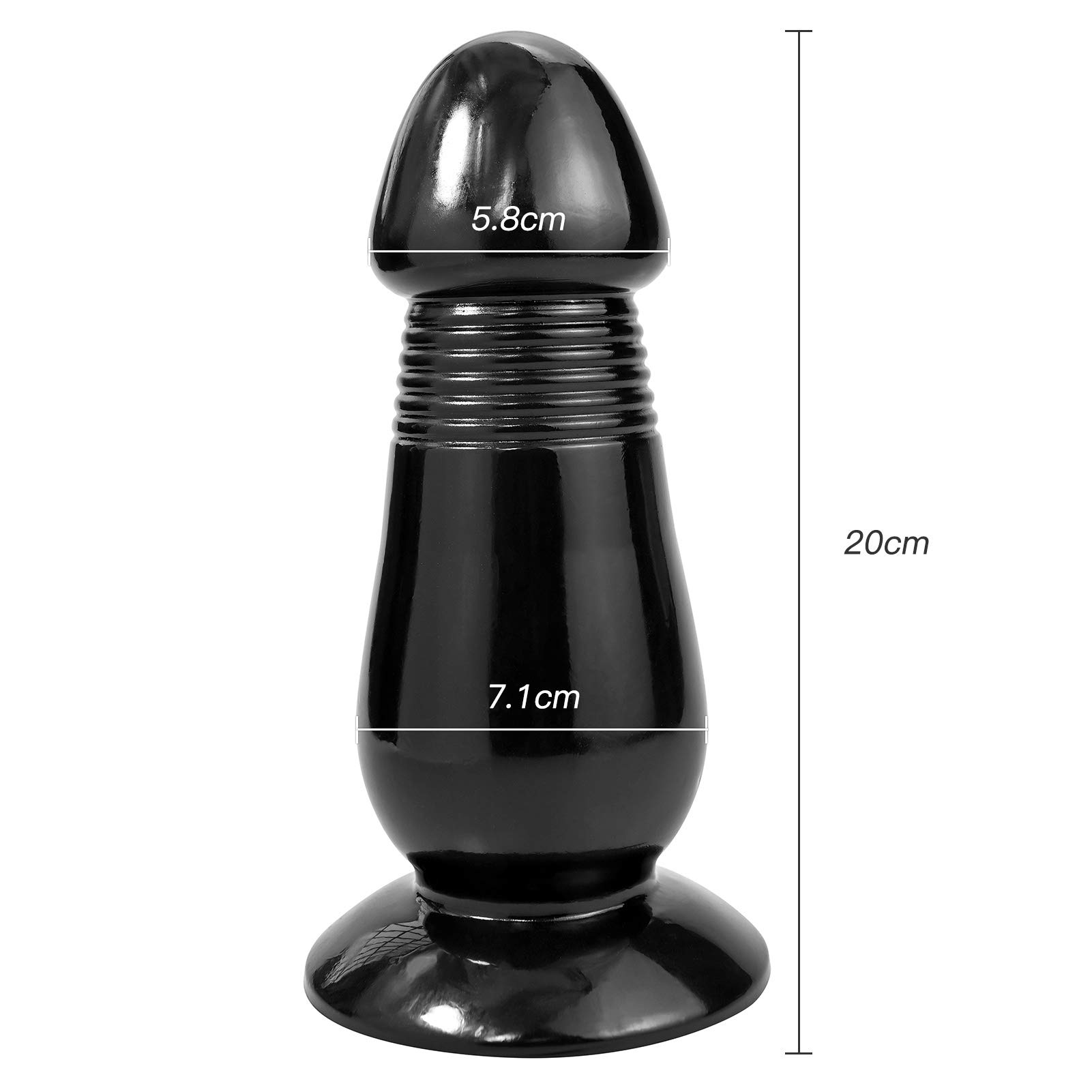 Roluck Dildo Anale Per Uomini Ventosa Grande pene realistico con ventosa Plug anale Masturbazione femminile Stimolazione della prostata Butt Plug per donne Uomini Giocattolo del sesso anale (Nero)