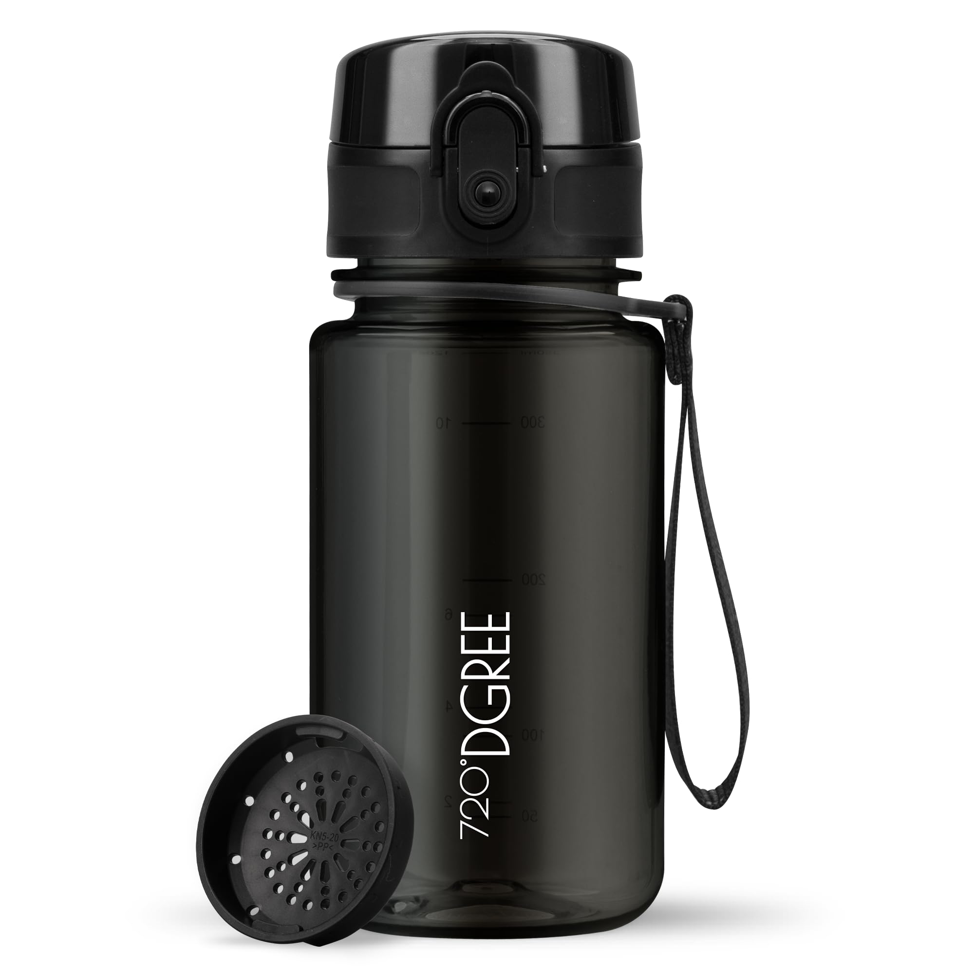 720°DGREE Botella uberBottle + colador – 350 ml, 500 ml, 650 ml, 1000 ml, 1,5 l, 2 l – Sin BPA – Botella de agua para deportes, escuela, niños, fitness, gimnasio, bicicleta, exterior – ligera — view 101