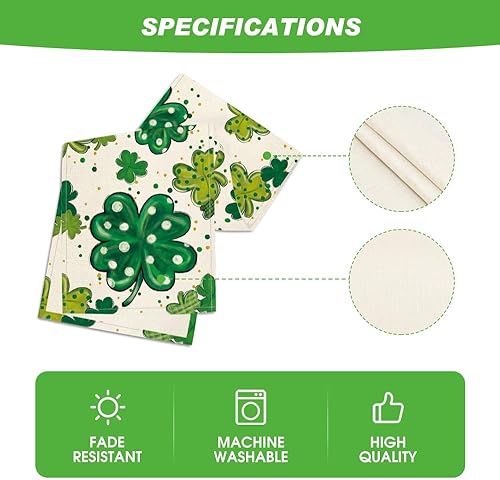 Miniatura 5 de Artoid Mode Camino de mesa de trébol de acuarela para el día de San Patricio, decoración de mesa de comedor de cocina y vacaciones de temporada para