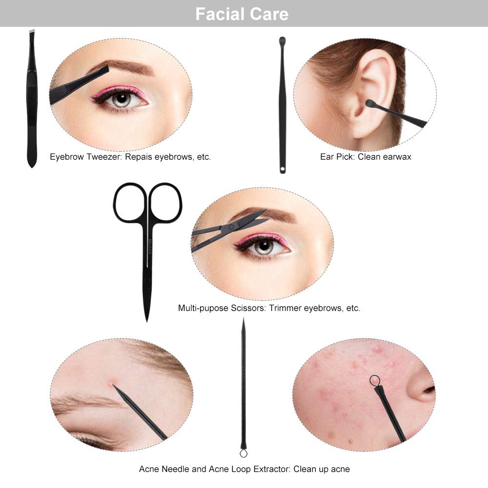 1 zestaw obcinacz do paznokci ze stali nierdzewnej trymer ucho patyczek zestaw do pielęgnacji zestaw do manicure Pedicure Toe Nail Art przybory kosmetyczne zestawy