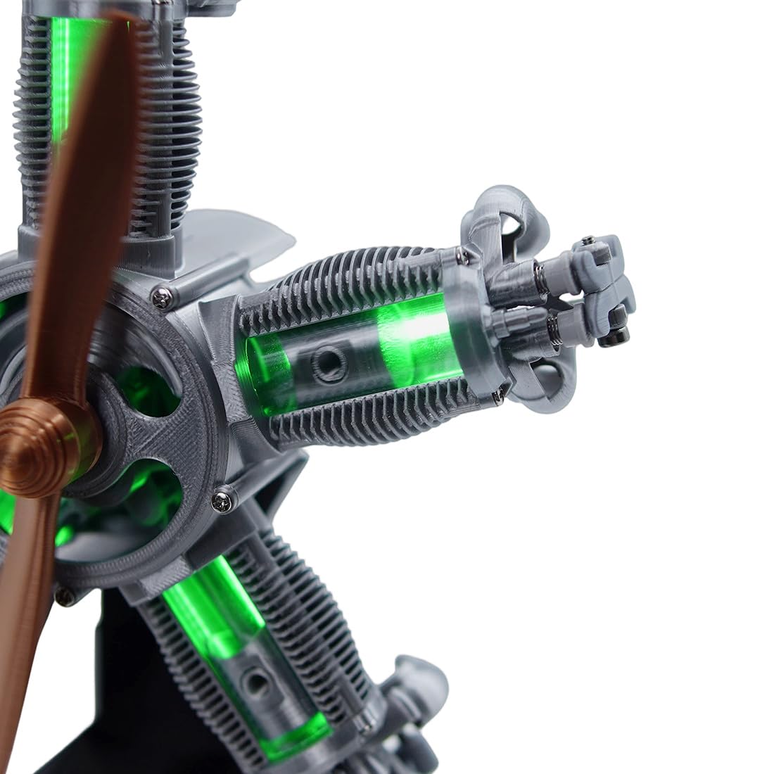 ENJOMOR Zestaw modelarski z nadrukiem 3D do pięciocylindrowego silnika gwiazdowego, mechaniczny zestaw do samodzielnego montażu, element wystawowy silnika pneumatycznego STEM, kreatywna kolekcja