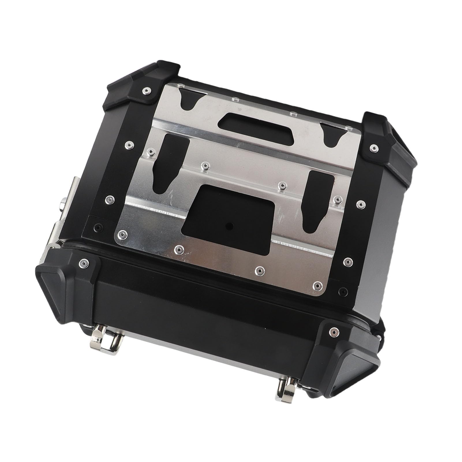 Valise Latérale de Moto 18 L en Alliage D'aluminium Haute Résistance, étanche, à Dégagement Rapide, Compatible avec, avec Supports de Support, Verrouillage de sécurité et (Black)