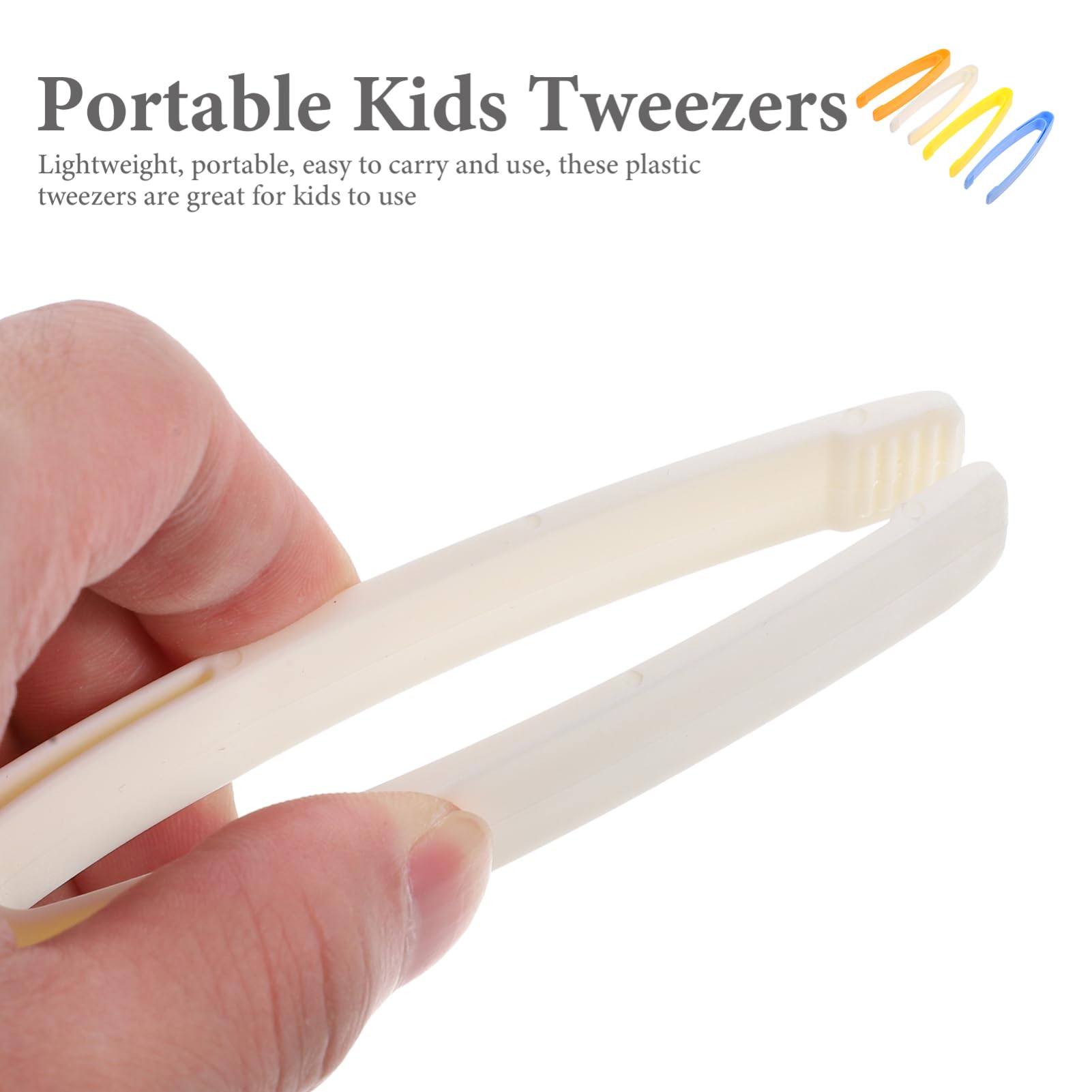 STOBOK 20Pcs Plastic Tweezers for Children Sensory Fine Motor Skills Training Outdoor Nature Exploration Educational Sorting Toy - Image 3