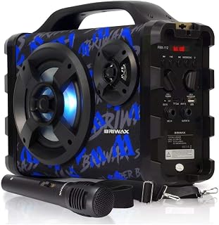 Caixa de Som 120w Amplificada Bluetooth Mp3 Gravadora com Microfone P10 Rádio Fm Conexão Usb Cartão SD P2 (Azul)