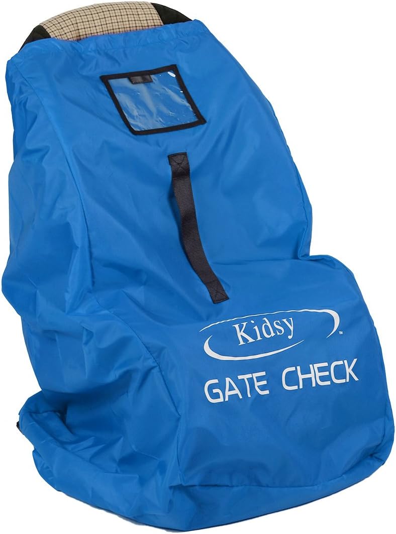 Car Seat Travel Bag Heavy Duty Best Gate Check Bag for Air Travel, Carry Your Child's Car Seat Without Struggling, Premium QualityBallistic Nylon for Extra Durability Blue