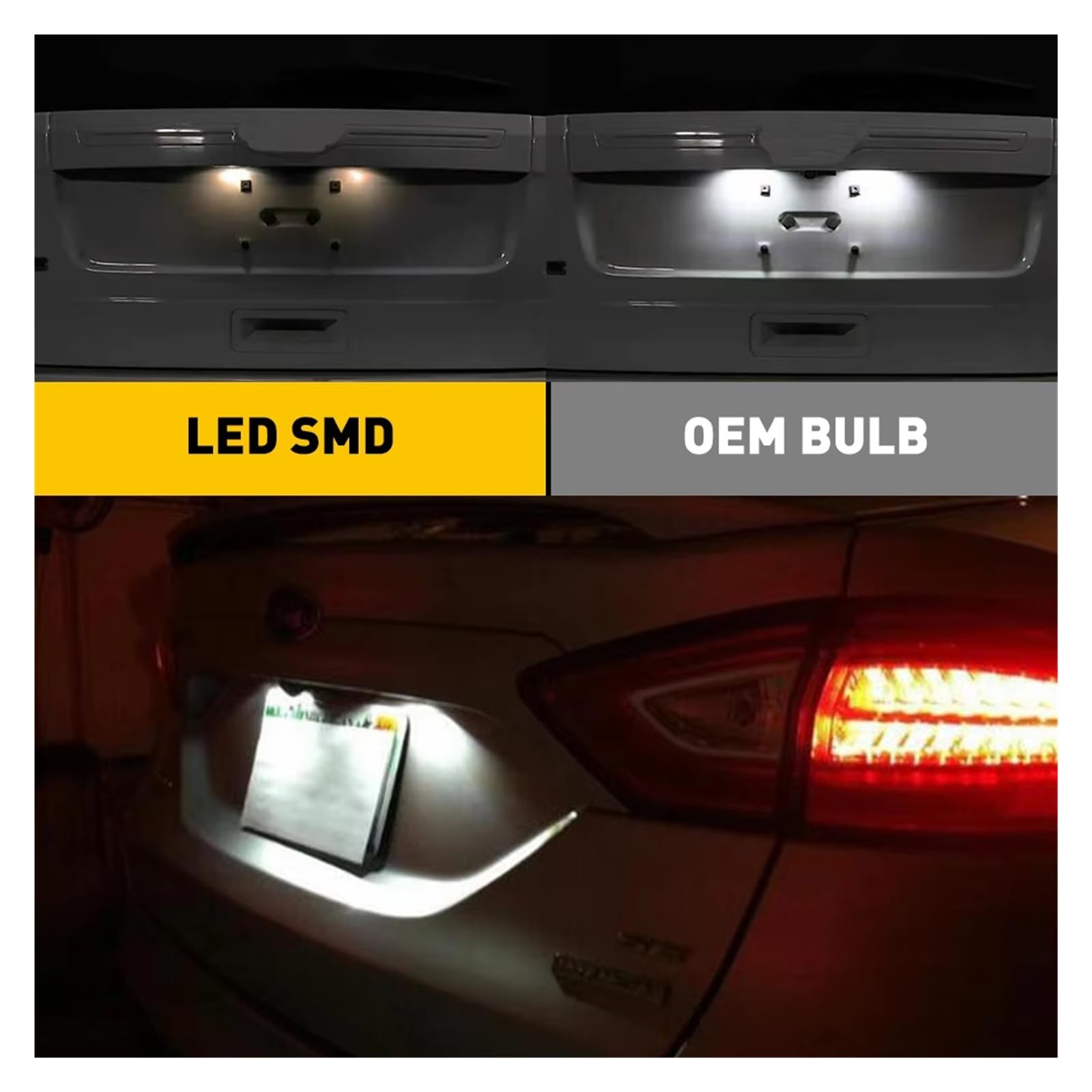 Luci Targa Auto Lampada Per Ford Per Edge Per C-Max Per C Max Per Transit 150 250 Per Ranger Per EcoSport 2 Pezzi LED Per Auto Luci Targa
