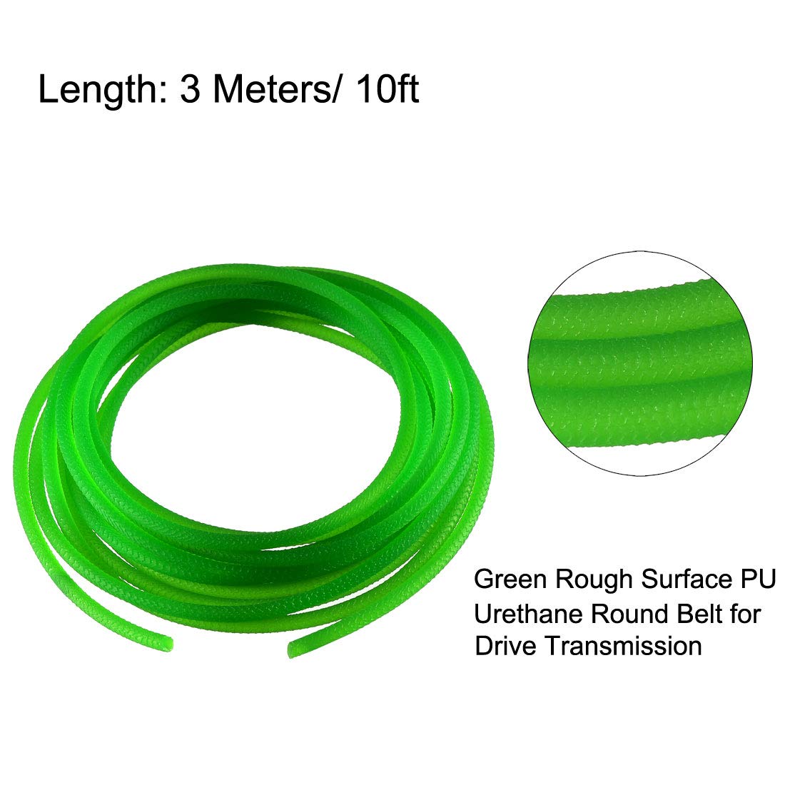 Amazon.com: uxcell 10ft 3mm PU Transmission Round Belt High