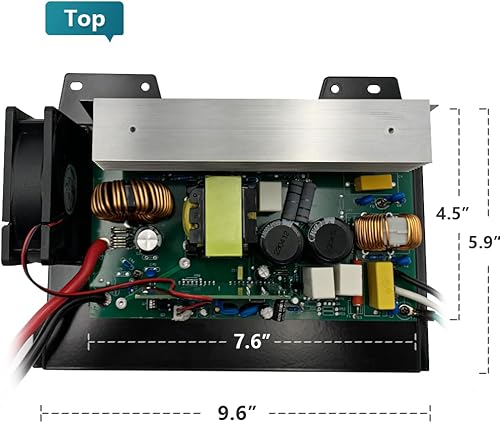 Miniatura 6 de RV WF-8955-MBA Convertidor de 55 amperios - Wf-8955an Unidad de reemplazo del conjunto del convertidor de potencia para WF-8955 y convertidor