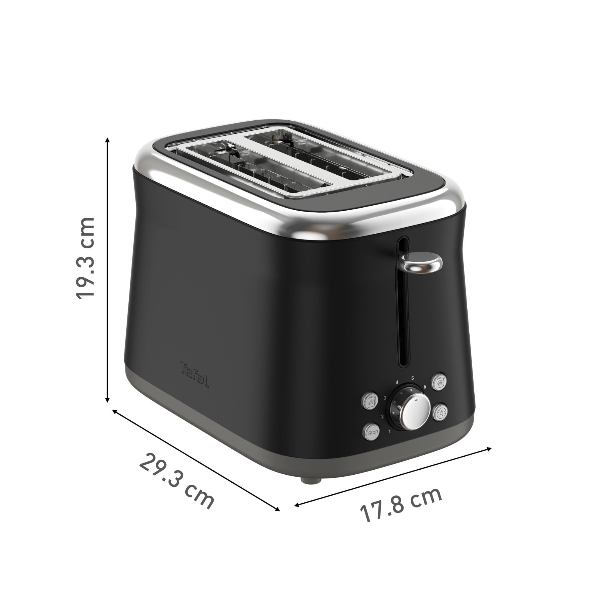 Image secondaire de Grille-pain Tefal Collection en Acier Inoxydable Rétro - 2 Fentes avec 8 Niveaux de Dorage