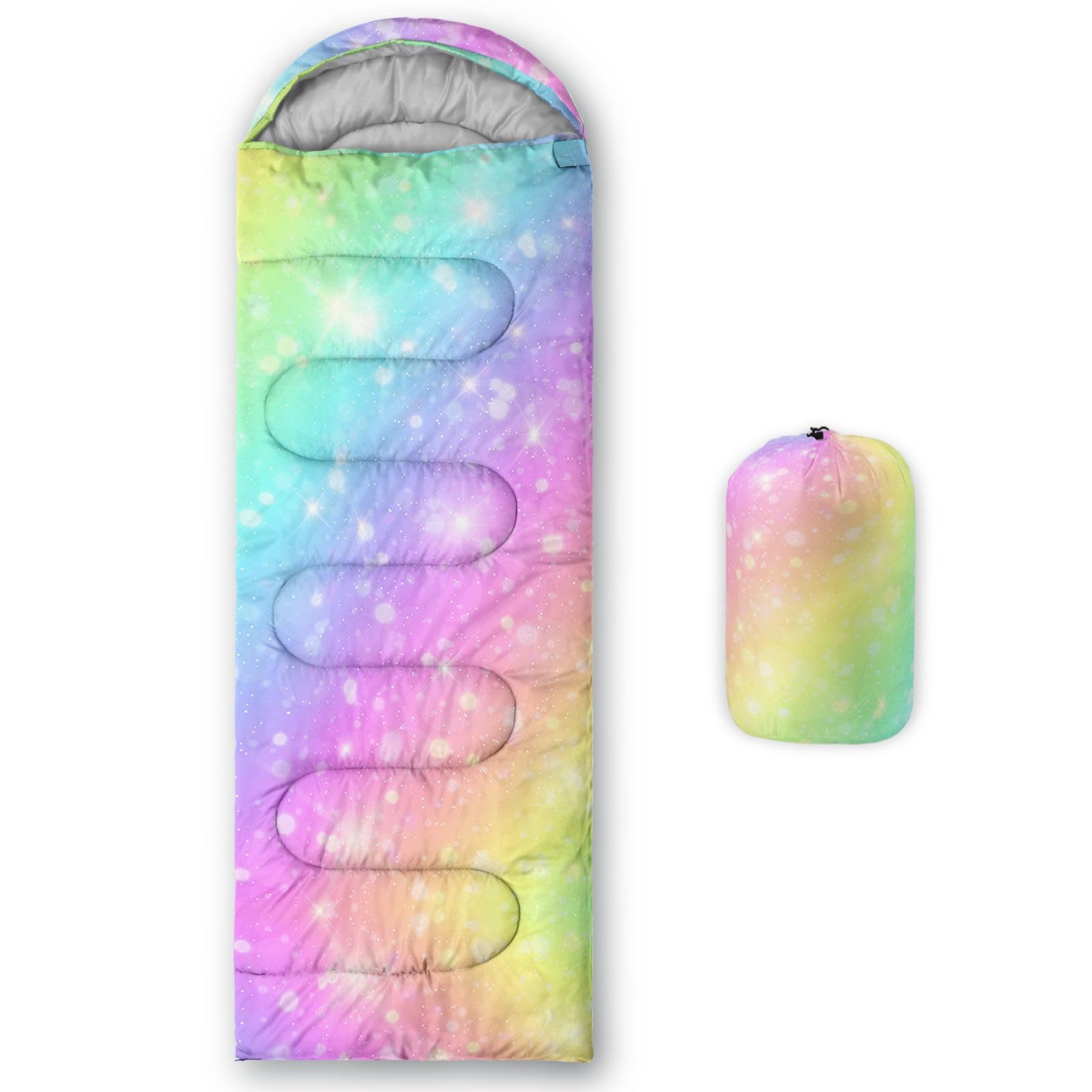 HOSIMA Sacco a pelo nuvoloso, sacco a pelo freddo, per adulti, ragazze e ragazzi, impermeabile, per uomo, caldo, campeggio, trekking, outdoor, viaggi, caccia, sacco a compressione