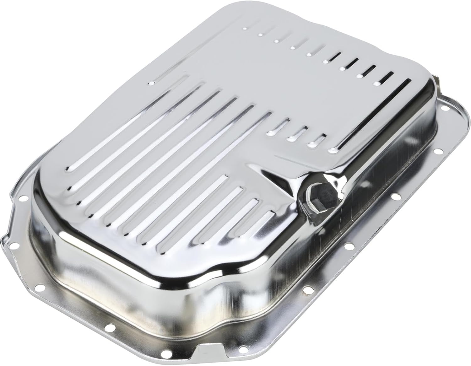 Speedway Motors GM 4L80E Transmission Pan, 2.75 Inch Depth Black Steel Design, Fits Chevy and GM 4L80, 4L80E, 4L85E Transmissions, Durable Replacement Pan