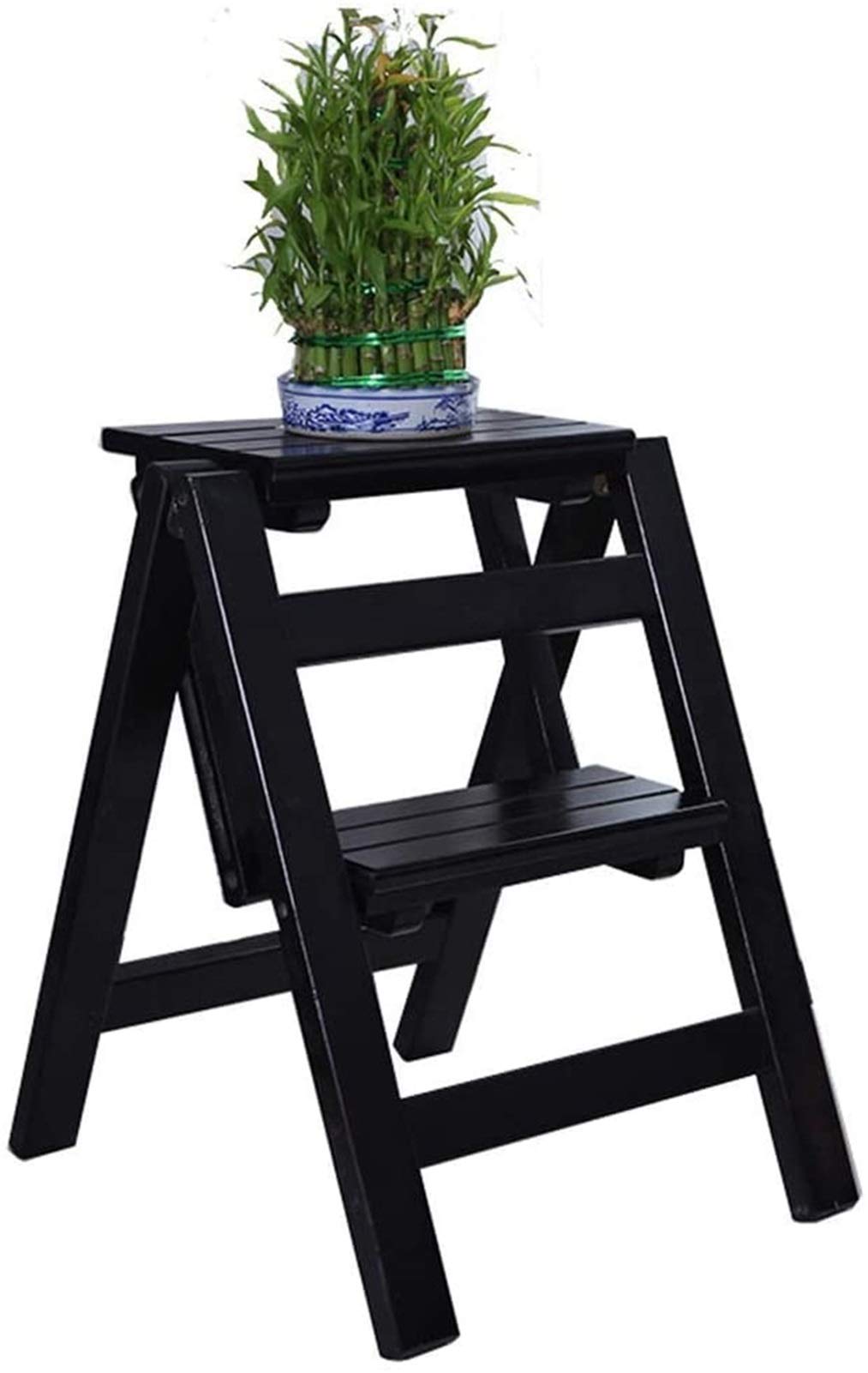 Échelle pliante en bois pour adulte pour fleurir le salon avec élégance