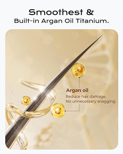 Miniatura 7 de Plancha de titanio para cabello natural, plancha de pelo de 2 pulgadas para cabellos gruesos, plancha plana de seda con placa ancha