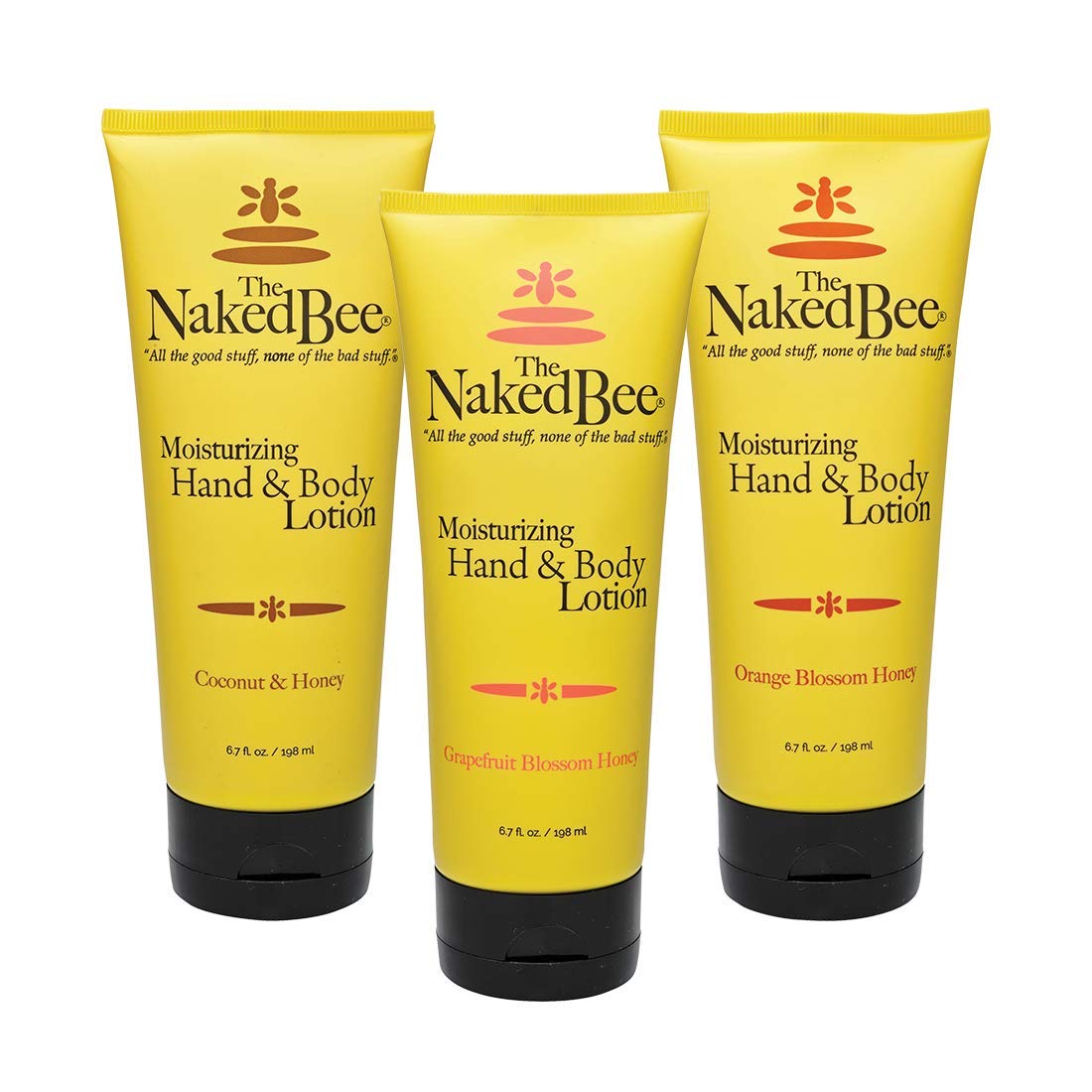 The Naked Bee Orange Blossom Honey, Grapefruit Blossom and Coconut Honey, Hand & Body Lotion (6.7oz) - 3 Pack